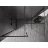 Mexen Kioto-F Walk-in zuhanyfal kerettel, 135 x 100 cm, átlátszó 8 mm, kefe hatású fegyverszürke - 800-135-202-04-66-100