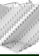 Mexen Kioto-F zuhanyfal Walk-in kerettel 145 x 120 cm, átlátszó 8 mm, fegyverszürke - 800-145-202-04-95-120