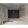 Mexen Omega cabina de duș glisantă 120 x 90 cm, transparentă, crom + cadă Flat, neagră - 825-120-090-01-00-4070