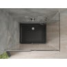 Mexen Omega tolóajtós zuhanykabin 120 x 90 cm, átlátszó, króm + Flat zuhanytálca, fekete - 825-120-090-01-00-4070