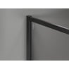 Mexen Kioto-F Walk-in Zuhanyfal Kerettel 140 x 100 cm, Átlátszó 8 mm, Fekete - 800-140-202-04-70-100