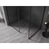 Mexen Kioto-F zuhanyfal Walk-in kerettel 105 x 100 cm, áttetsző 8 mm, fekete - 800-105-202-04-70-100