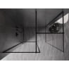 Mexen Kioto-F zuhanyfal Walk-in kerettel 105 x 100 cm, áttetsző 8 mm, fekete - 800-105-202-04-70-100