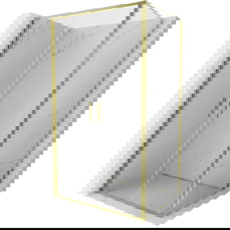 Mexen Exo cabină de duș cu deschidere 70 x 75 cm, transparent, auriu - 814-070-075-50-00