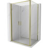 Mexen Exo-B Duo 70 x 75 cm-es nyíló zuhanykabin, áttetsző, arany - 814-070-075-50-00