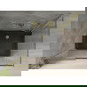 Mexen Omega cabină de duș extensibilă 100 x 90 cm, transparent, Aurie + cadă de duș Flat, Neagră - 825-100-090-50-00-4070G