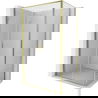 Mexen Exo cabină de duș pivotantă 100 x 90 cm, transparent, auriu - 814-100-090-50-00