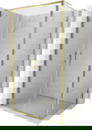 Mexen Exo cabină de duș cu ușă batantă 70 x 100 cm, transparentă, aurie - 814-070-100-50-00