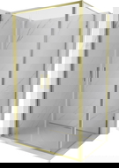 Mexen Exo nyíló zuhanykabin 80 x 100 cm, átlátszó, arany - 814-080-100-50-00