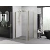 Mexen Exo cabină de duș cu ușă batantă 80 x 100 cm, transparentă, aurie - 814-080-100-50-00
