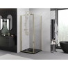 Mexen Exo-B Duo cabină de duș basculantă 100 x 100 cm, transparentă, aurie - 814-100-100-50-00