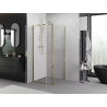 Mexen Exo-B Duo cabină de duș basculantă 100 x 100 cm, transparentă, aurie - 814-100-100-50-00