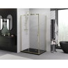 Mexen Exo-S cabină de duș culisantă 140 x 70 cm, transparentă, aurie - 8151-140-070-50-00