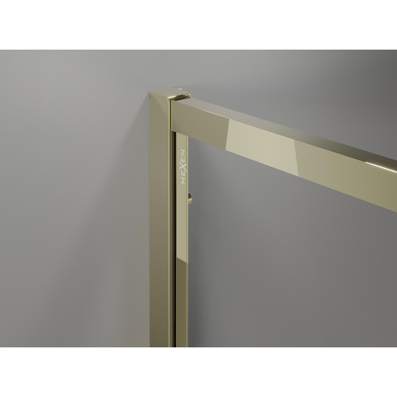 Mexen Exo-R 115 x 70 cm-es, átlátszó, arany nyíló zuhanykabin - 819-115-070-50-00