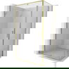 Mexen Exo cabină de duș pivotantă 130 x 80 cm, transparentă, aurie - 819-130-080-50-00