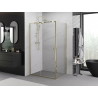 Mexen Exo-R cabină de duș batantă 140 x 85 cm, transparentă, aurie - 819-140-085-50-00