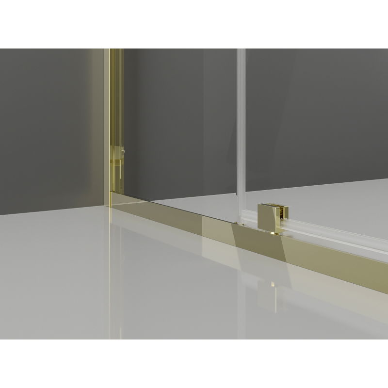 Mexen Exo cabină de duș batantă 150 x 95 cm, transparent, auriu - 819-150-095-50-00