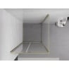 Mexen Exo cabină de duș pivotantă 100 x 100 cm, transparentă, aurie - 819-100-100-50-00