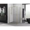 Mexen Exo cabină de duș rabatabilă 110 x 100 cm, transparentă, aurie - 819-110-100-50-00