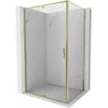 Mexen Exo cabină de duș rabatabilă 110 x 100 cm, transparentă, aurie - 819-110-100-50-00