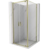 Mexen Exo-BR Duo cabina de duș cu balamale 70 x 70 cm, transparentă, aurie - 8182-070-070-50-00