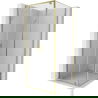 Mexen Exo cabină de duș cu ușă batantă 70 x 70 cm, transparent, auriu - 8182-070-070-50-00