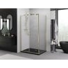 Mexen Exo cabină de duș cu uși batante 90 x 85 cm, transparent, auriu - 8182-090-085-50-00