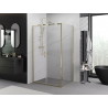 Mexen Exo-BR Duo cabina de duș batantă 70 x 100 cm, transparentă, aurie - 8182-070-100-50-00