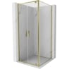 Cabină de duș cu uși batante Mexen Exo 100 x 100 cm, transparent, aurie - 8182-100-100-50-00