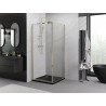 Mexen Exo-BR 70 x 70 cm-es nyíló zuhanykabin, átlátszó, arany - 8181-070-070-50-00