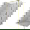 Mexen Exo cabină de duș cu ușă rabatabilă 95 x 70 cm, transparentă, aurie - 8181-095-070-50-00
