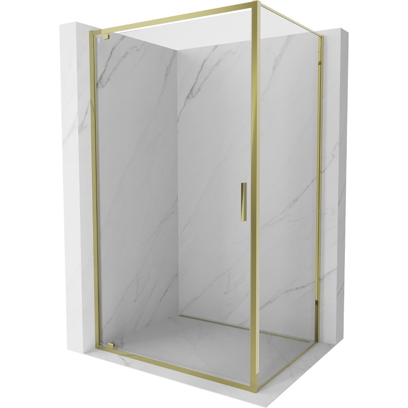 Mexen Exo-BR cabina de duș cu uși batante 70 x 80 cm, transparentă, aurie - 8181-070-080-50-00