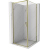 Mexen Exo-BR cabina de duș cu uși rabatabile 95 x 95 cm, transparentă, aurie - 8181-095-095-50-00