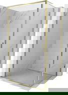 Mexen Exo cabină de duș cu ușă batantă 80 x 100 cm, transparentă, aurie - 8181-080-100-50-00