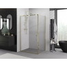 Mexen Exo-BR cabina de duș pivotantă 85 x 100 cm, transparentă, aurie - 8181-085-100-50-00
