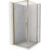 Mexen Exo-B cabina de duș batantă 70 x 70 cm, transparentă, aurie - 817-070-070-50-00