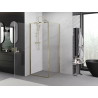Mexen Exo-B cabina de duș rabatabilă 75 x 75 cm, transparentă, auriu - 817-075-075-50-00