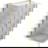 Mexen Exo cabină de duș cu ușă batantă 95 x 75 cm, transparentă, aurie - 817-095-075-50-00