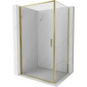 Mexen Exo-B cabină de duș cu uși batante 75 x 80 cm, transparentă, aurie - 817-075-080-50-00