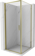 Mexen Exo cabină de duș pliabilă 85 x 85 cm, transparentă, aurie - 817-085-085-50-00