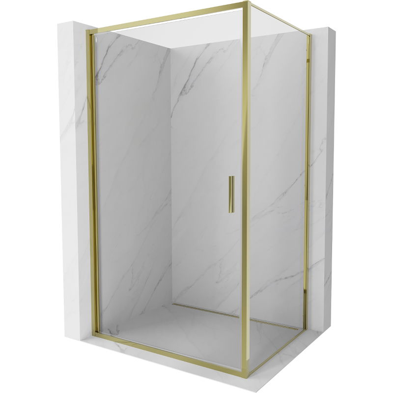 Cabină de duș Mexen Exo cu deschidere 80 x 95 cm, transparentă, aurie - 817-080-095-50-00