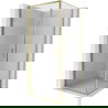 Mexen Exo cabină de duș pivotantă 95 x 95 cm, transparentă, aurie - 817-095-095-50-00