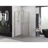 Mexen Exo-B 95 x 95 cm-es nyitható zuhanykabin, átlátszó, arany - 817-095-095-50-00