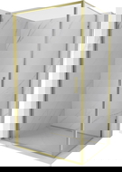 Mexen Exo cabină de duș pivotantă 80 x 100 cm, transparentă, aurie - 817-080-100-50-00
