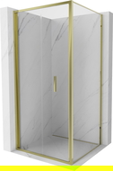 Mexen Exo cabină de duș pliabilă 70 x 70 cm, transparentă, auriu - 816-070-070-50-00