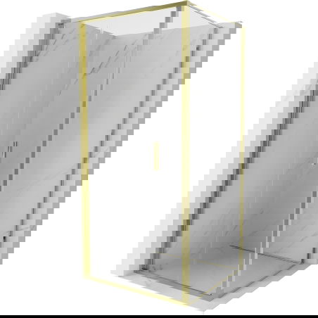 Mexen Exo cabină de duș pliabilă 80 x 80 cm, transparent, aurie - 816-080-080-50-00