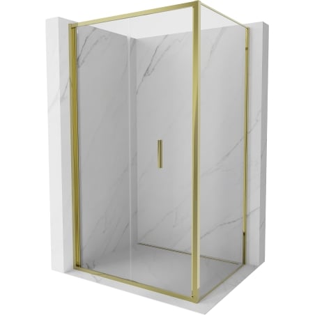 Mexen Exo cabină de duș pliabilă 85 x 80 cm, transparentă, aurie - 816-085-080-50-00