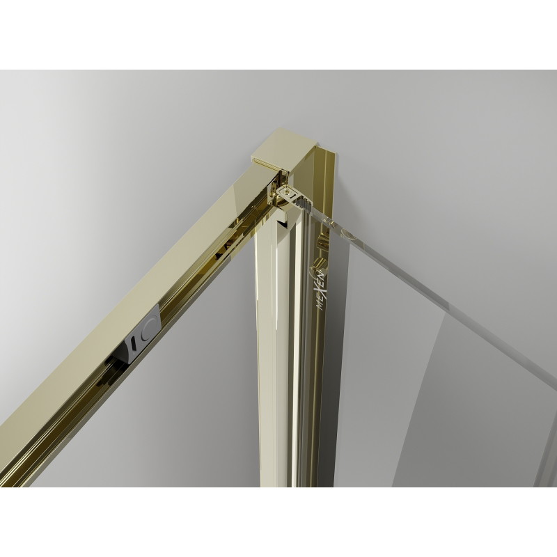 Mexen Exo-F 80 x 85 cm-es, összecsukható zuhanykabin, átlátszó, arany - 816-080-085-50-00