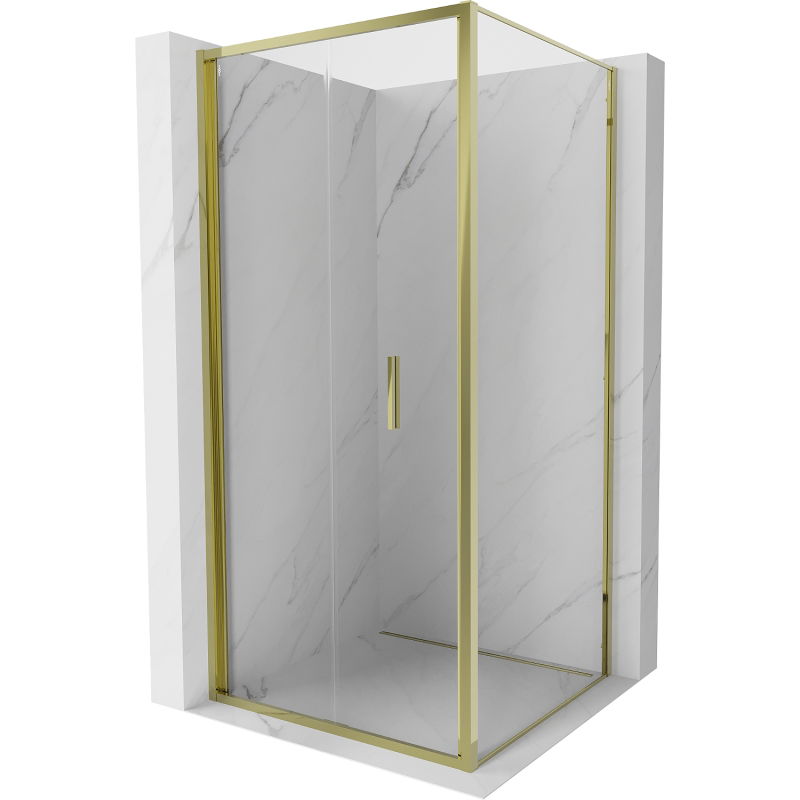 Cabină de duș pliabilă Mexen Exo 95 x 95 cm, transparentă, aurie - 816-095-095-50-00