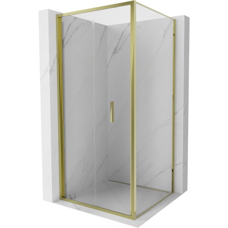 Mexen Exo-F cabina de duș pliabilă 95 x 95 cm, transparentă, aurie - 816-095-095-50-00